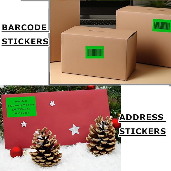 3" x 2" Thermal Labels Stickers Green, Thermal Printer Shipping Stickers - Image 4