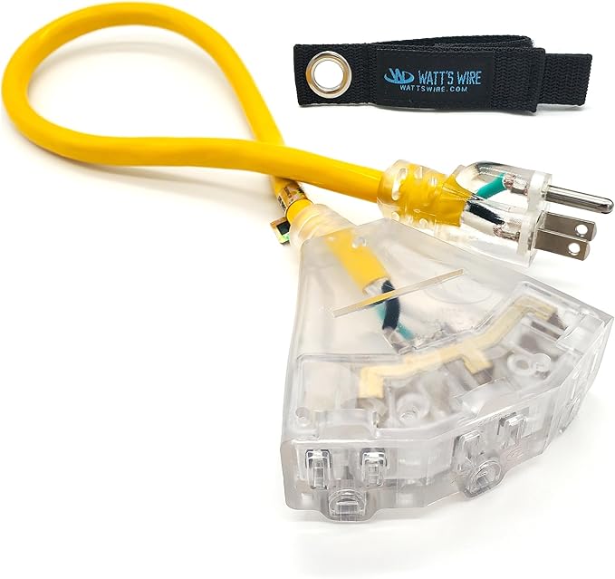 2 ft Short Outdoor Extension Cord Waterproof by WattsWire