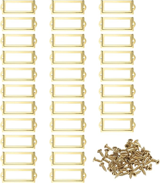 PATIKIL 83x32.5mm Metal Label Holders by PATIKIL
