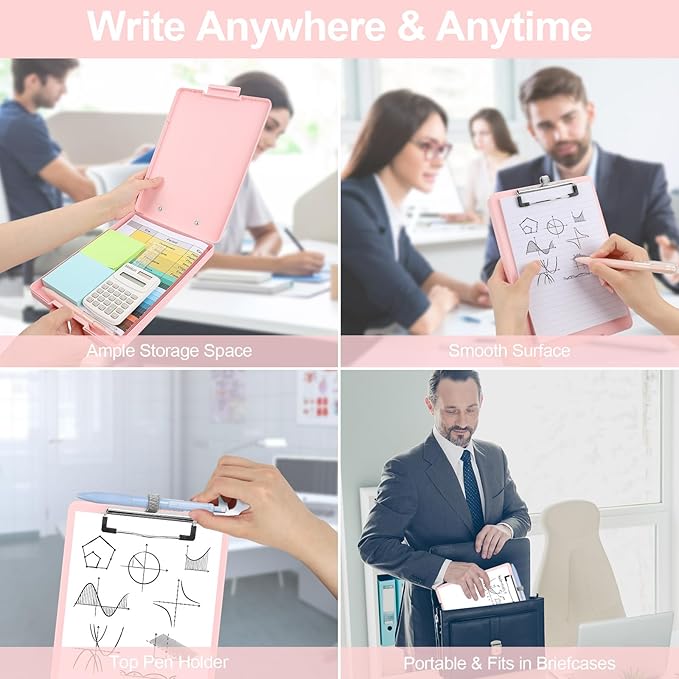 Small Clipboard with Storage, A5 Clipboards with Pen Holder, Half Letter Clip - Image 6