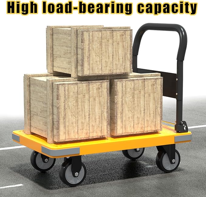 WUD Push Cart, Folding Mobile Platform Trolley, Thickened and Reinforced - Image 5