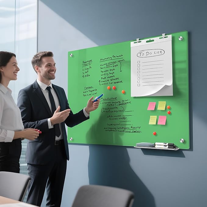 MaxGear Glass White Board 36x24, Large Frameless Whiteboard - Image 4