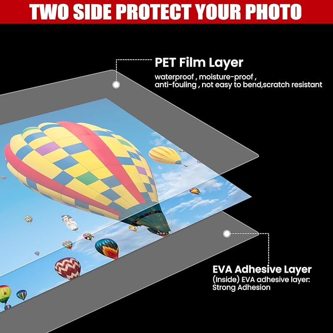 CAREGY Thermal Laminating Pouches, 150 Pack Laminating Sheets, 5 Mil, 9 x 11.5 - Image 3