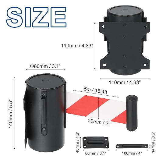 PATIKIL Fixed Wall Mount Retractable Belt Barrier - Image 2