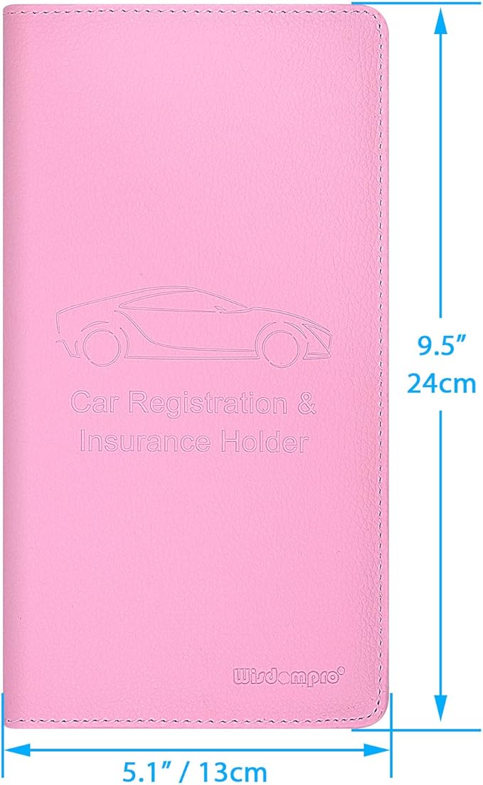 Wisdompro Car Document Holder Organiser, PU Leather Vehicle Insurance and - Image 6