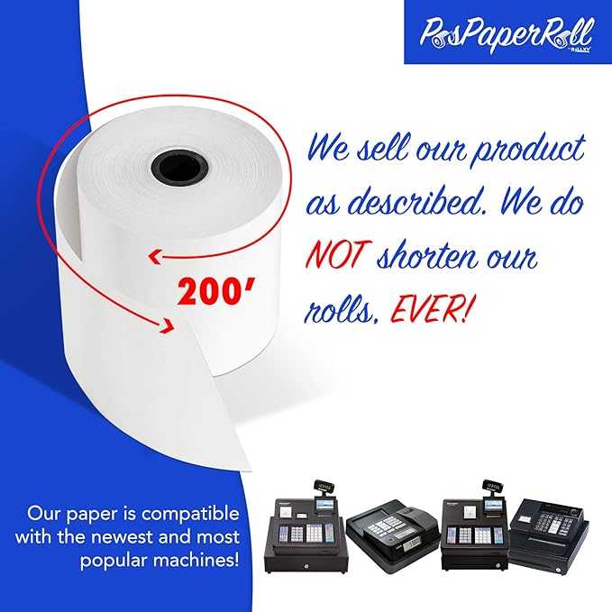 50 Rolls of 2 1/4 x 200 Thermal Paper Rolls - Image 4