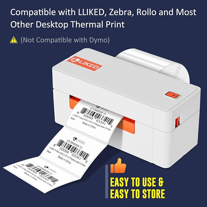 L LIKED 3" x 2" Direct Thermal Labels, Permanent Adhesive Barcode Shipping - Image 7