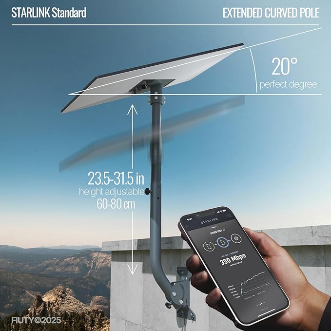 for Starlink Gen 3 Roof Mount, Aluminum Alloy Starlink Standard V3 Mounting Kit - Image 4