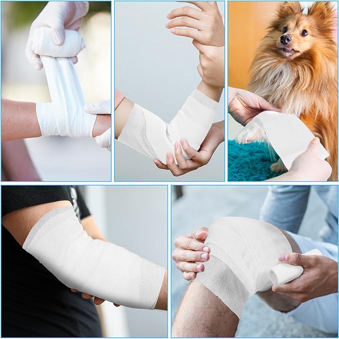 Treela 36 Pcs Self Adherent Bandage 4" X 5 Yard Wrap Breathable Cohesive - Image 3