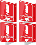 GicnKeuz Fire Extinguisher Sign, Two-Sided Acrylic L-Signs, Including Screws by GicnKeuz