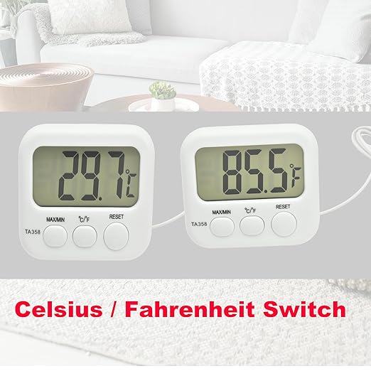 Small Digital Thermometer TA358 Celsius/Fahrenheit Temperature Indoor/Outdoor - Image 7