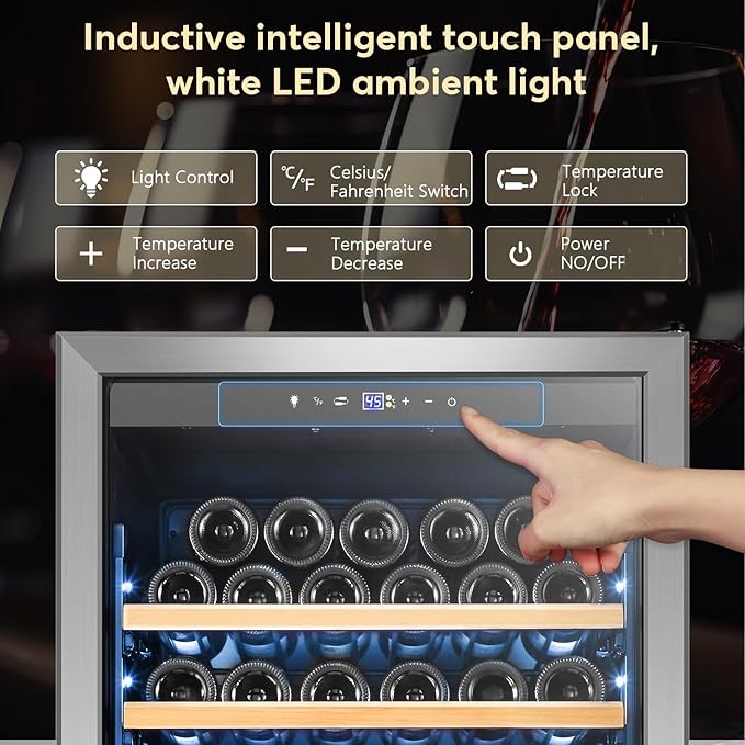 Tylza Wine Fridge 24 Inch, 189 Bottles Large Wine Cooler Refrigerator, Built-in - Image 5