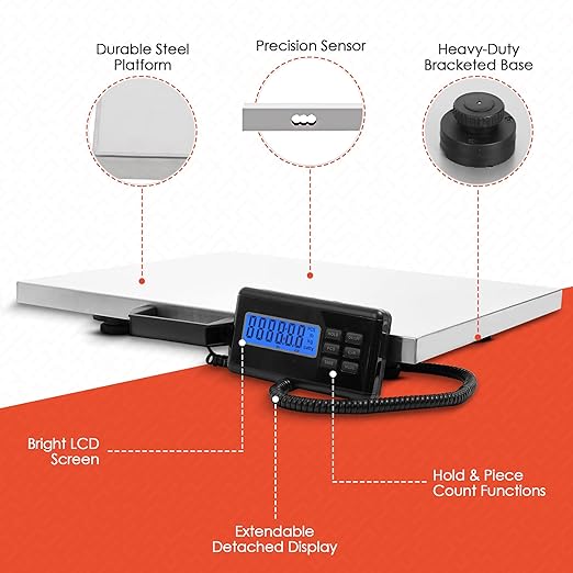 Houseables Shipping Scale, Platform Scale, Industrial, Heavy Duty, 1100 LB - Image 3