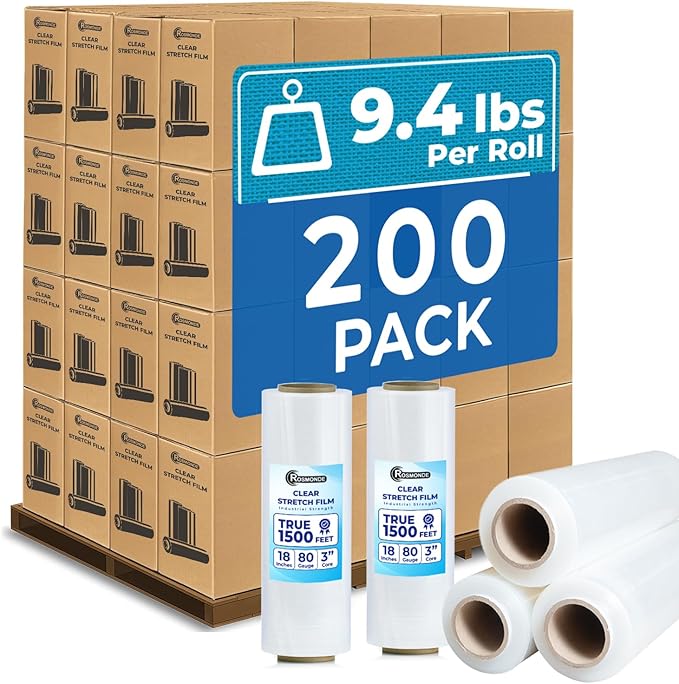Rosmonde 200 Pack Bulk Plastic Wrap by Rosmonde