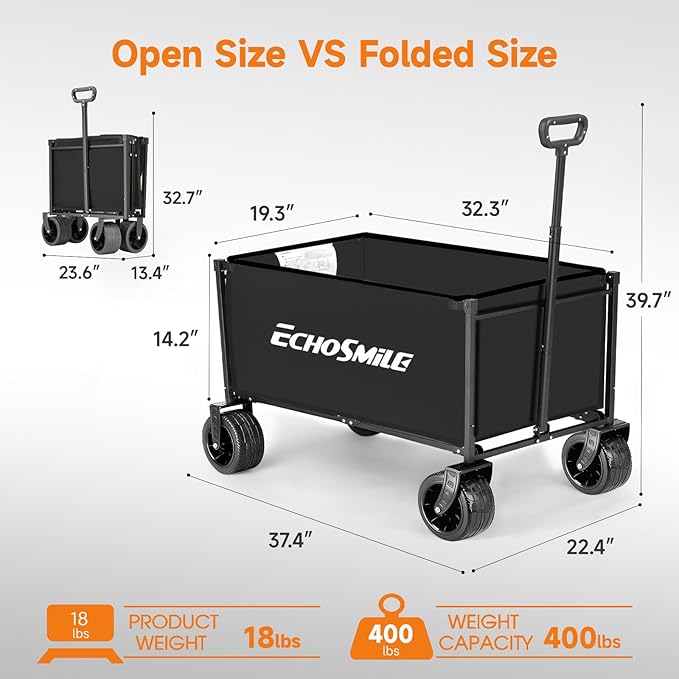 EchoSmile Collapsible Wagon Cart - Image 2