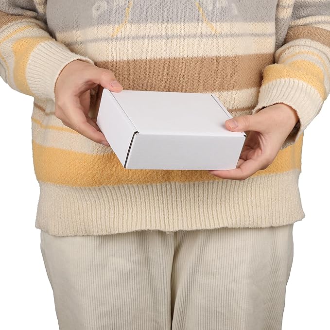 PHAREGE 6x4x2 Inch Shipping Boxes 50 Pack White, Tab Lock Tuck Top Mailer Boxes - Image 4