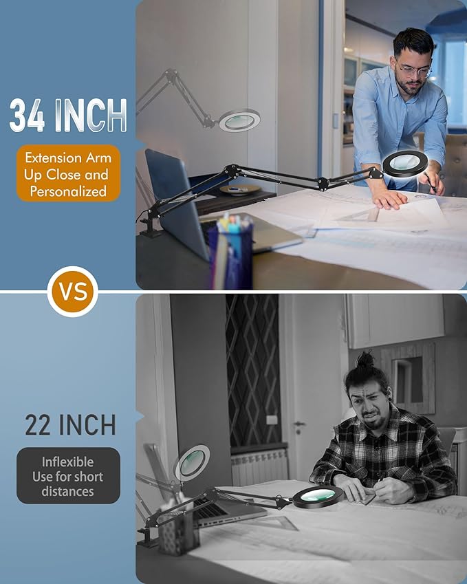 NOEVSBIG Magnifying Glass Desk Lamp - Image 8