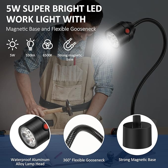 Magnetic Work Light, LED Machine Light - Image 2