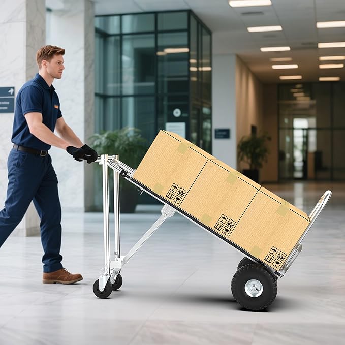 3in1 Convertible Hand Truck Dolly Cart, 880 lb Aluminum Hand Trucks Heavy Duty - Image 7