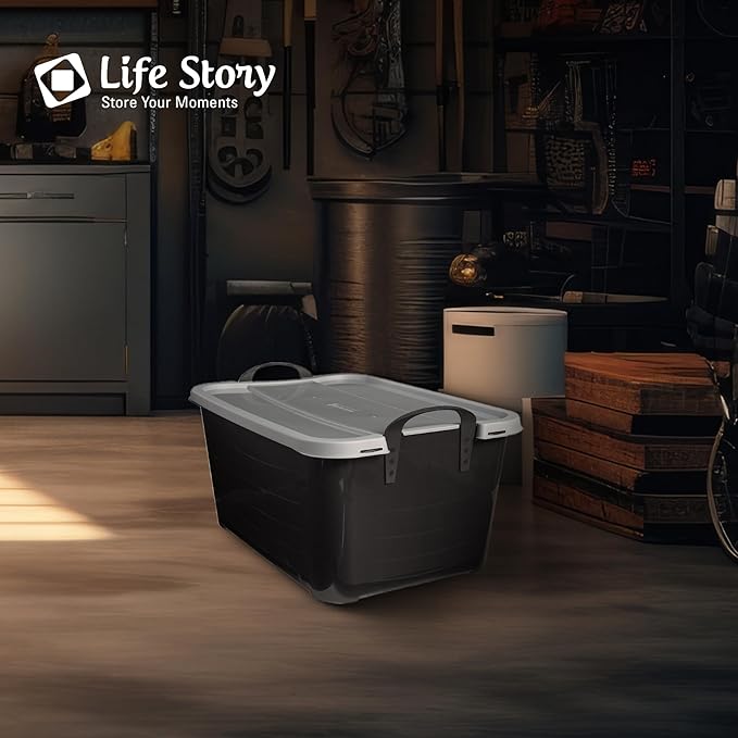 Life Story 24 Pack Heavy Duty Stackable Storage Bin, 55 Quart Home Organizer - Image 4