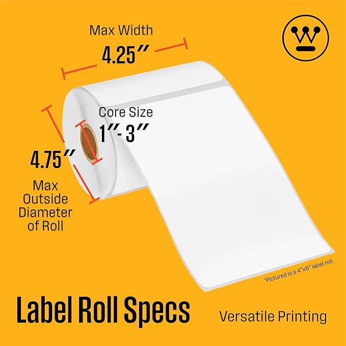Westinghouse Thermal Shipping Label Printer USB, 4x6 Label Commercial Grade - Image 10