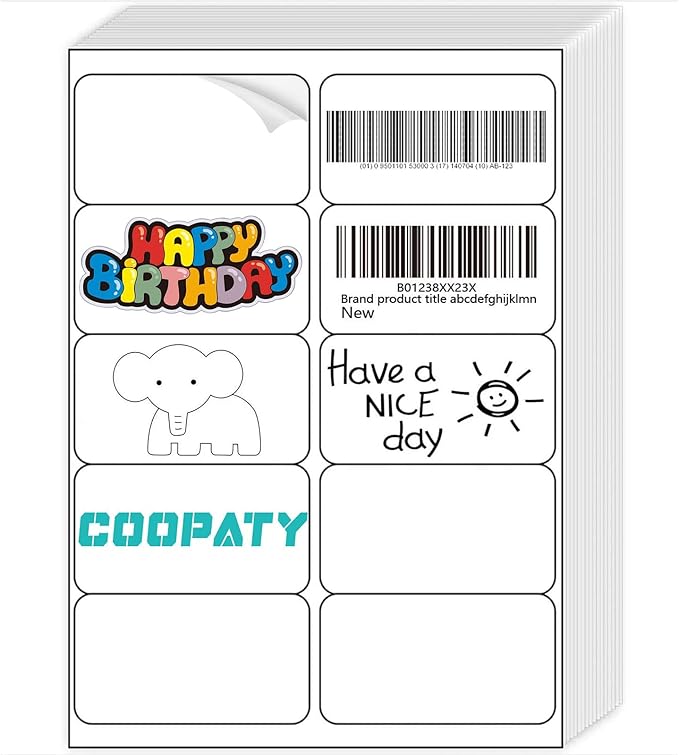 2"x4" Shipping Address Labels, FBA 10 Up Address mailing Labels by COOPATY