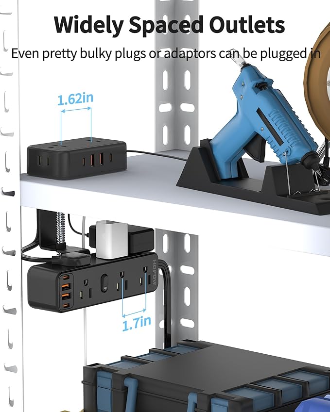 Dual Layer Desk Clamp Power Strip - Image 7