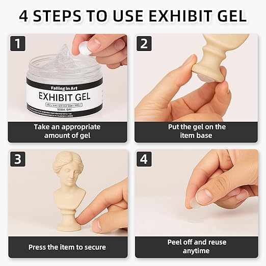 Falling in Art Exhibit Gel for Museum Exhibits, Removable Clear Exhibit Gel - Image 3