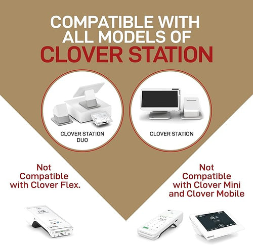 10 Rolls - Clover Station Receipt Paper - 3 1/8" x 230' - BPA Free - Thermal - Image 2