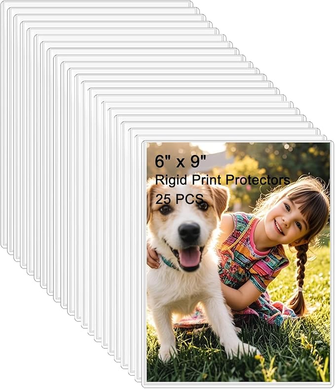 25PCS 6" x 9" Clear Rigid Card Sleeves – Waterproof Hard Plastic Protectors by DHYLRICHER
