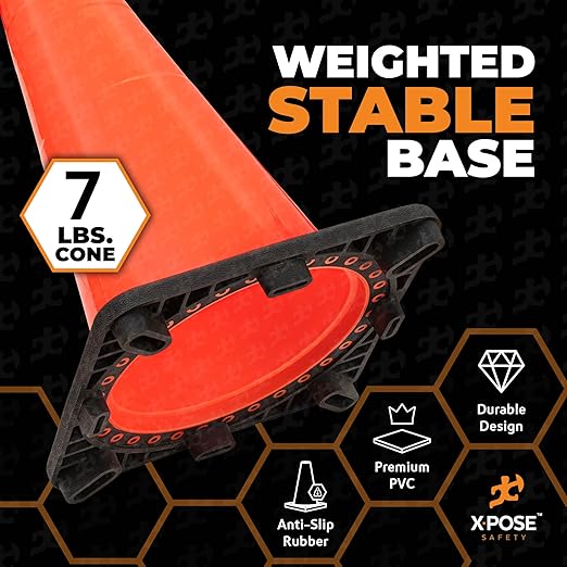 Xpose Safety 28 Inch Orange Traffic Cones, Kids and Construction - Image 5