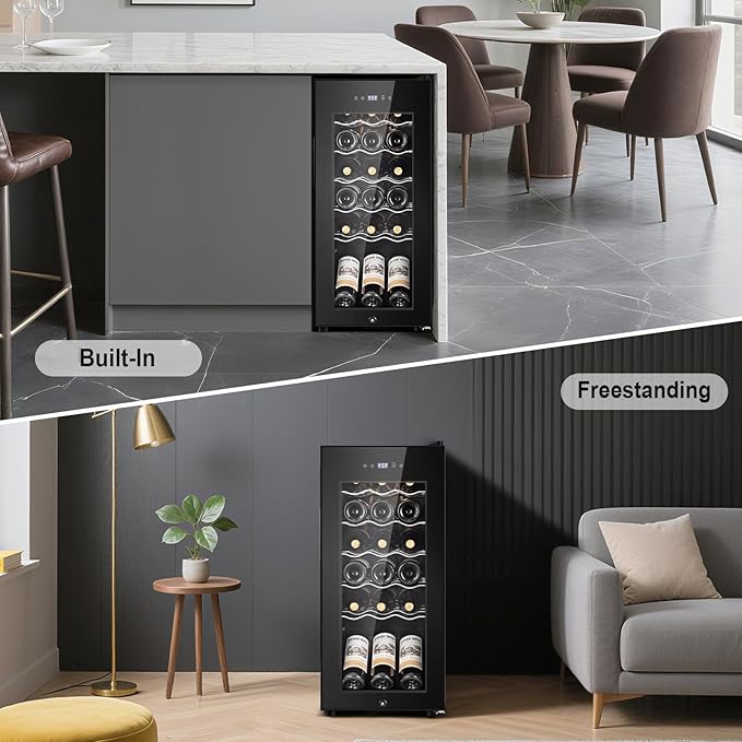 Tylza 18 Bottles Wine Fridge, Wine Cellar - Image 8