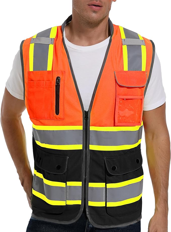 Reflective Safety Vest for Men and Women by GettheBestinSafety