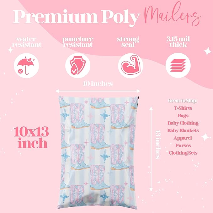 14.5x19 Designer Poly Mailer 100 Pack Heavy Duty Waterproof Self Seal Shipping - Image 4