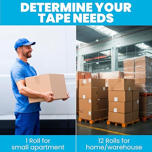 TAPEBEAR Packing Tape with Dispenser, 2.7mil Thick, 1.88" x 55yd Storage - Image 4