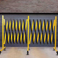 23FT Traffic Barricade with Casters, Metal Expandable Barricade, Folding by Bstyjqxh
