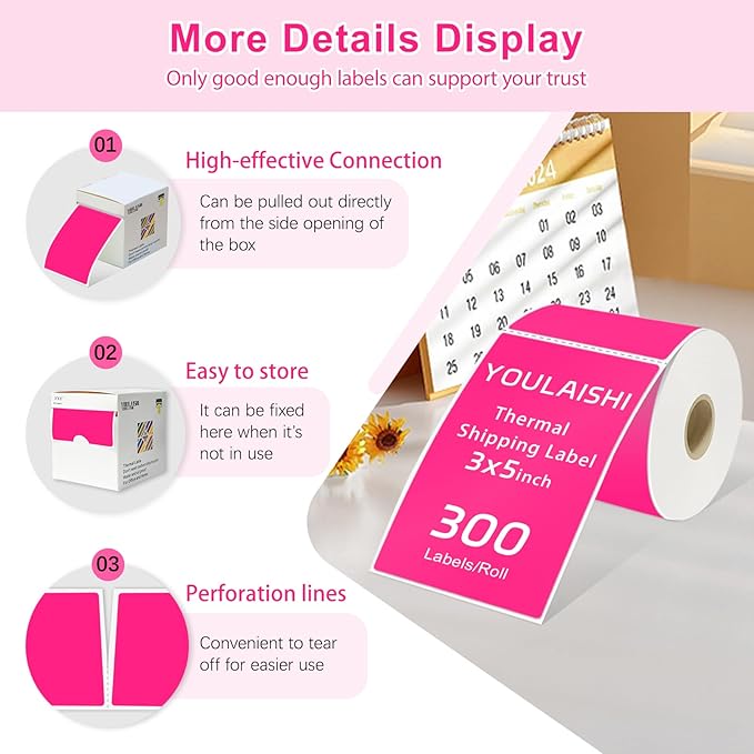 3 X 5 Inch Printable Waterproof Rectangle Color Coding Labels, 300 Per Roll - Image 4