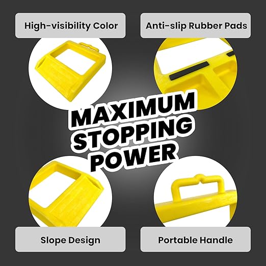 Pallet Jack Wheel Chock 2 Packs, Premium Pallet Jack Stopper - Image 3