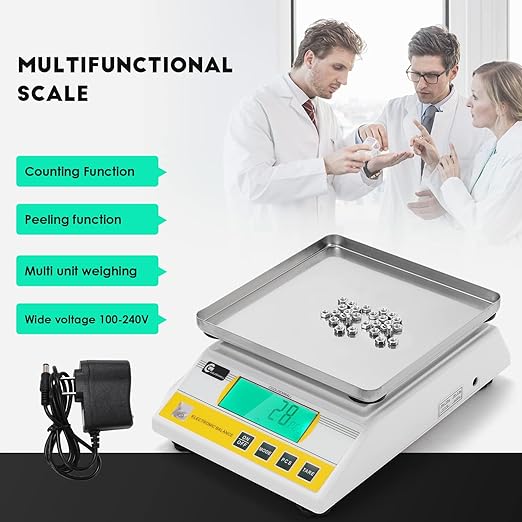 CGOLDENWALL 10kg x 0.1g Digital Precision Electronic Balance Laboratory Lab - Image 5