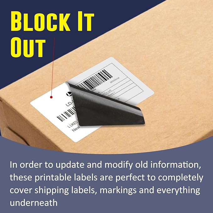 L LIKED 2.25" x 4" Direct Thermal Labels, Permanent Adhesive Shipping Postage - Image 3