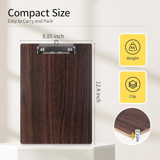 Wood-Grain Lap Board Clipboard, - Image 2