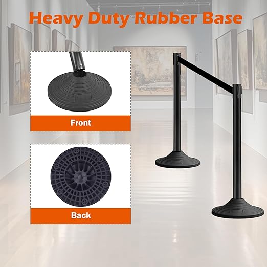 6 Pack Black Crowd Control Stanchions - Image 4