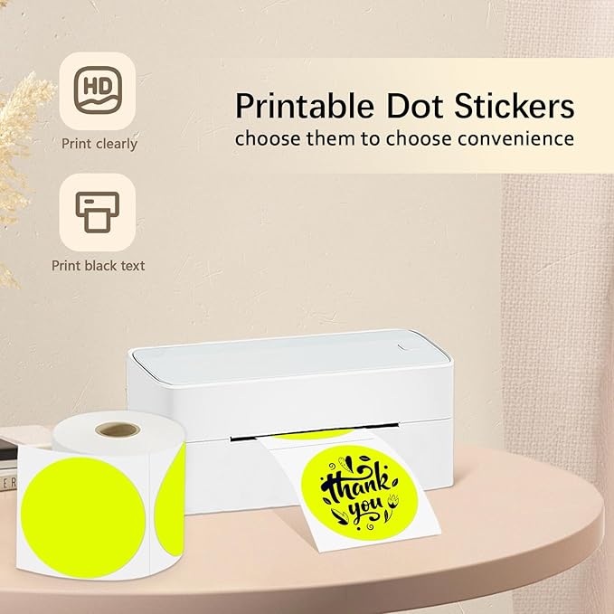 3X3Inch Round Thermal Labels Circle Color Coding Labels Printable Waterproof - Image 2