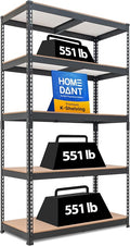 HOMEDANT 39.8" W 5 Tier Heavy Duty Garage Shelving Adjustable Metal Rack by TheBestOrganizingSolution