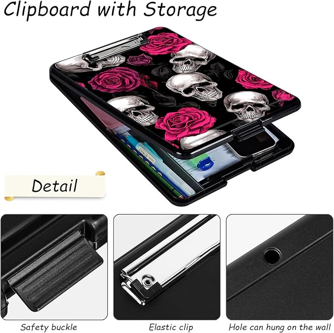 Clipboard with Storage, High Capacity Plastic Storage Clipboard with Low - Image 3