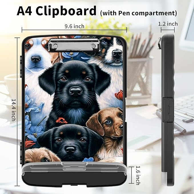 Clipboard with Storage High Capacity Plastic Nursing Clipboards with Pen Holder - Image 2