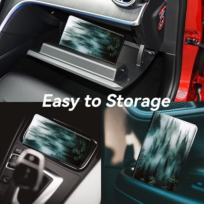 Car Registration and Insurance Holder, Leather Car Glove Box Organizer - Image 4