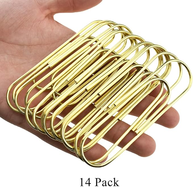 HAHIYO Paper Clips Sturdy 4 inches Length 14 Pack Paperclips Heavy Duty Tight - Image 7