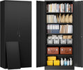 BESFUR Metal Storage Cabinet, Adjustable Shelves and Locking Doors by BESFUR