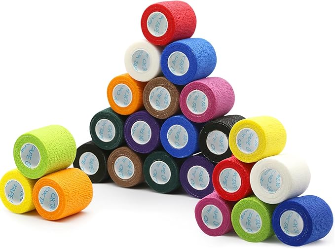OK TAPE Self Adherent Cohesive Bandages Wrap 24Packs, Non-Woven Self Adhesive by OKTAPE